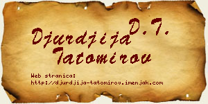 Đurđija Tatomirov vizit kartica